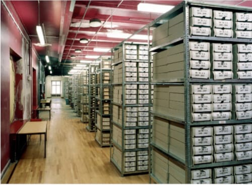 Image of file storage area in an archive