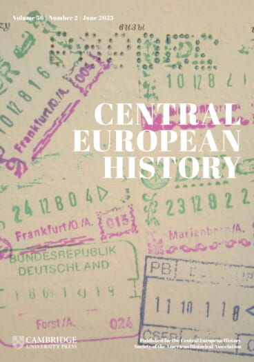Cover page of an issue of Central European History