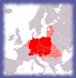 Map indicating Central Europe